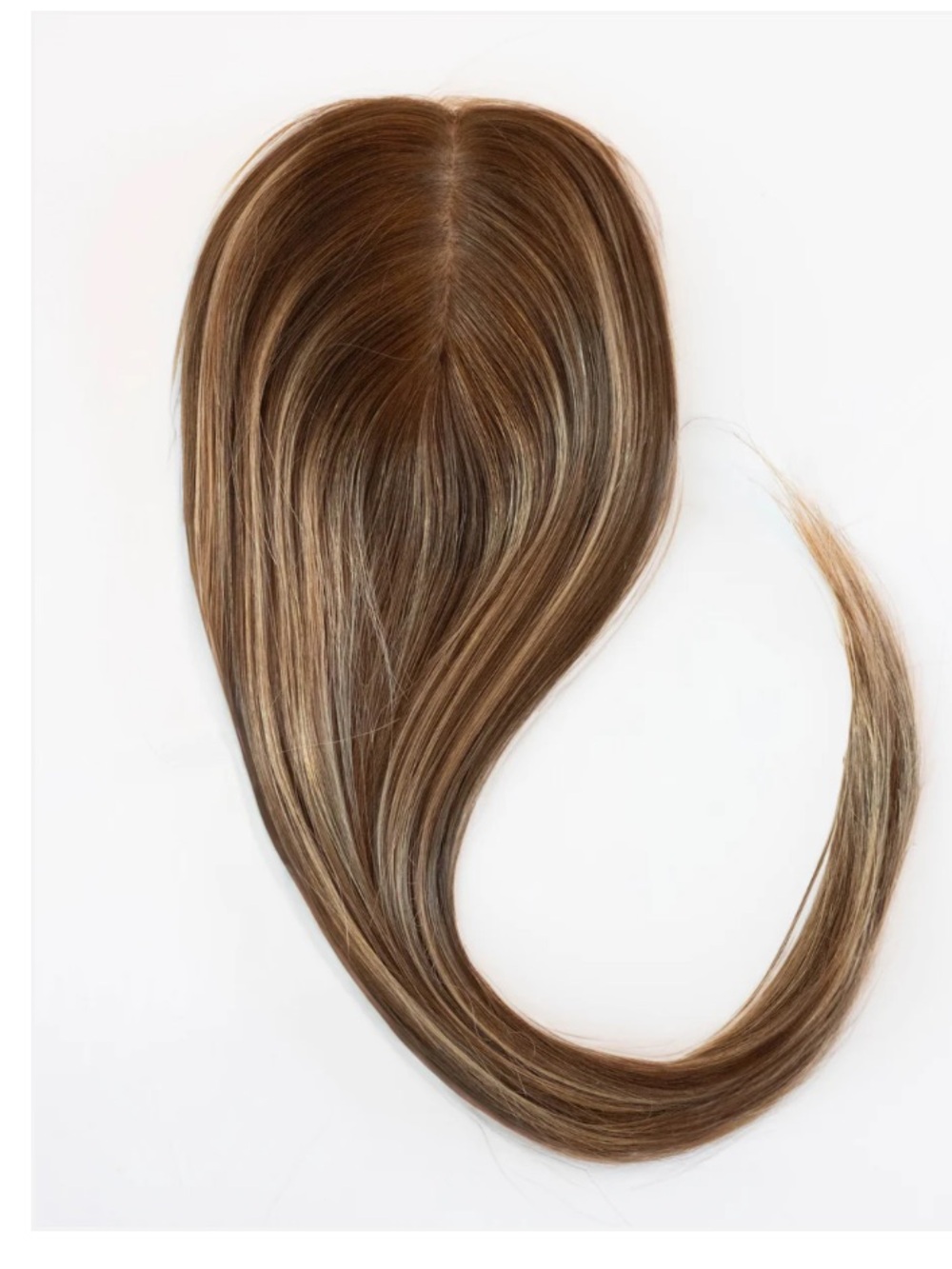 Jewell Clip Human Hair Topper (with clips) : Rooted Taupe Topaz 16 Inch